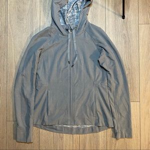 LULULEMON battleship gray Take Ten zip up hooded jacket 6